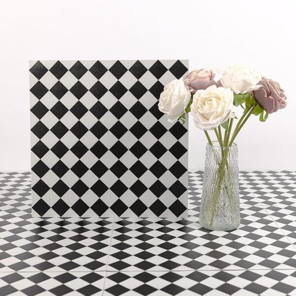 Black and white-small Self-Adhesive Floor Tile