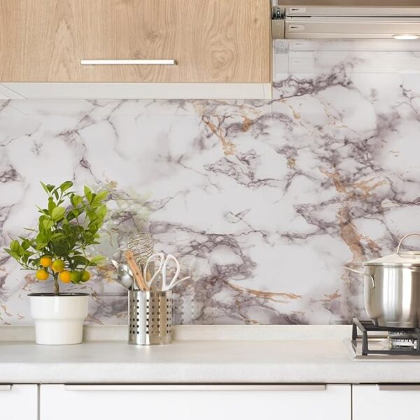 White grey Marble Contact Paper